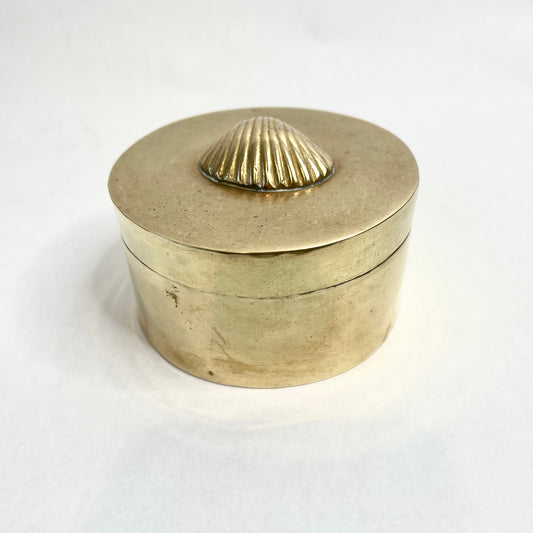 Vintage Brass Shell Box
