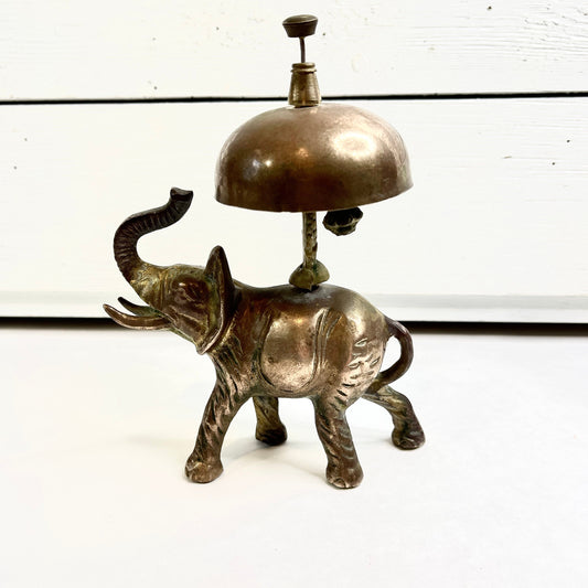 Vintage Elephant Bell - Solid Brass