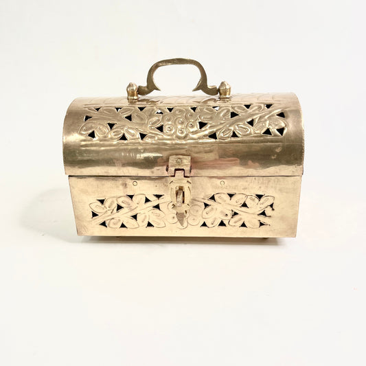 Vintage Brass Box - Domed Lid
