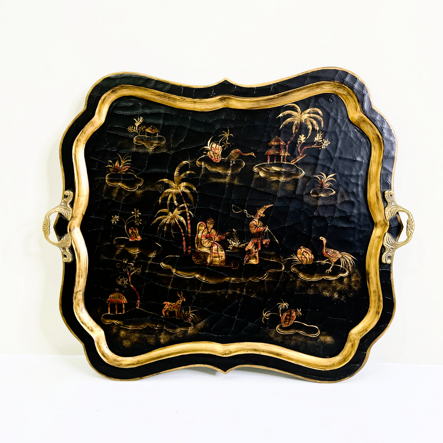 Chinoiserie Crackle Finish Tray