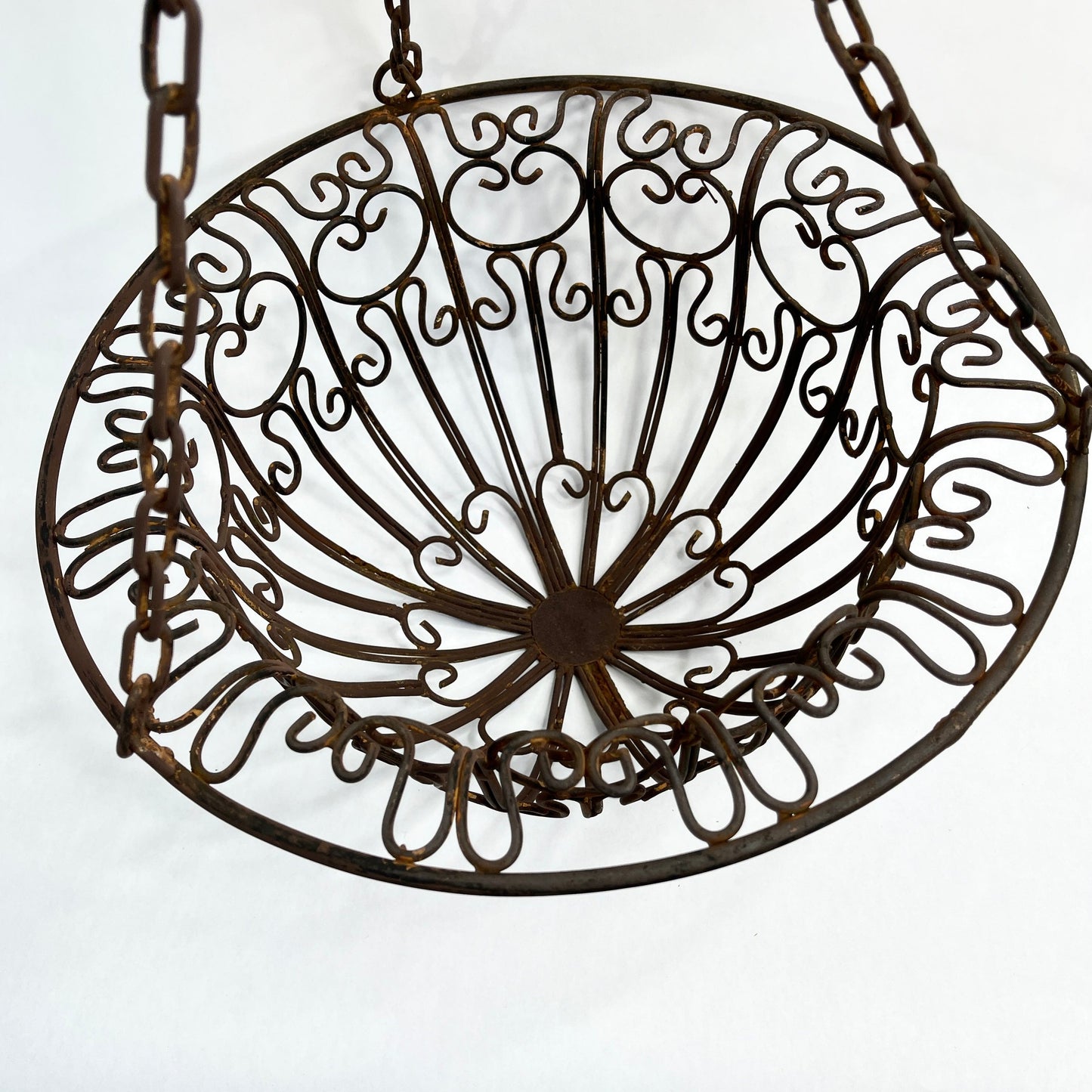 Vintage Planter Basket - Hanging wrought iron