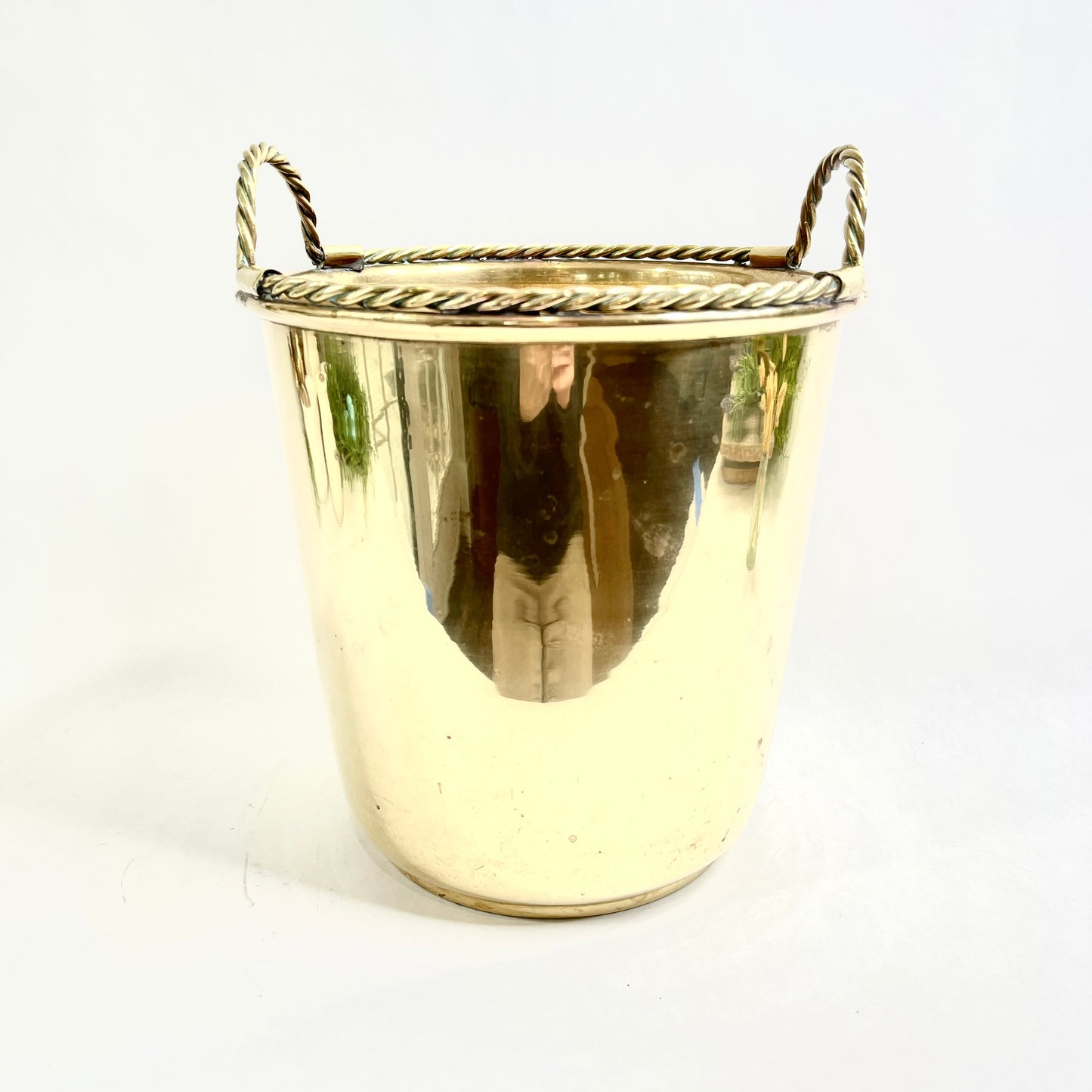 Vintage Solid Brass Bucket