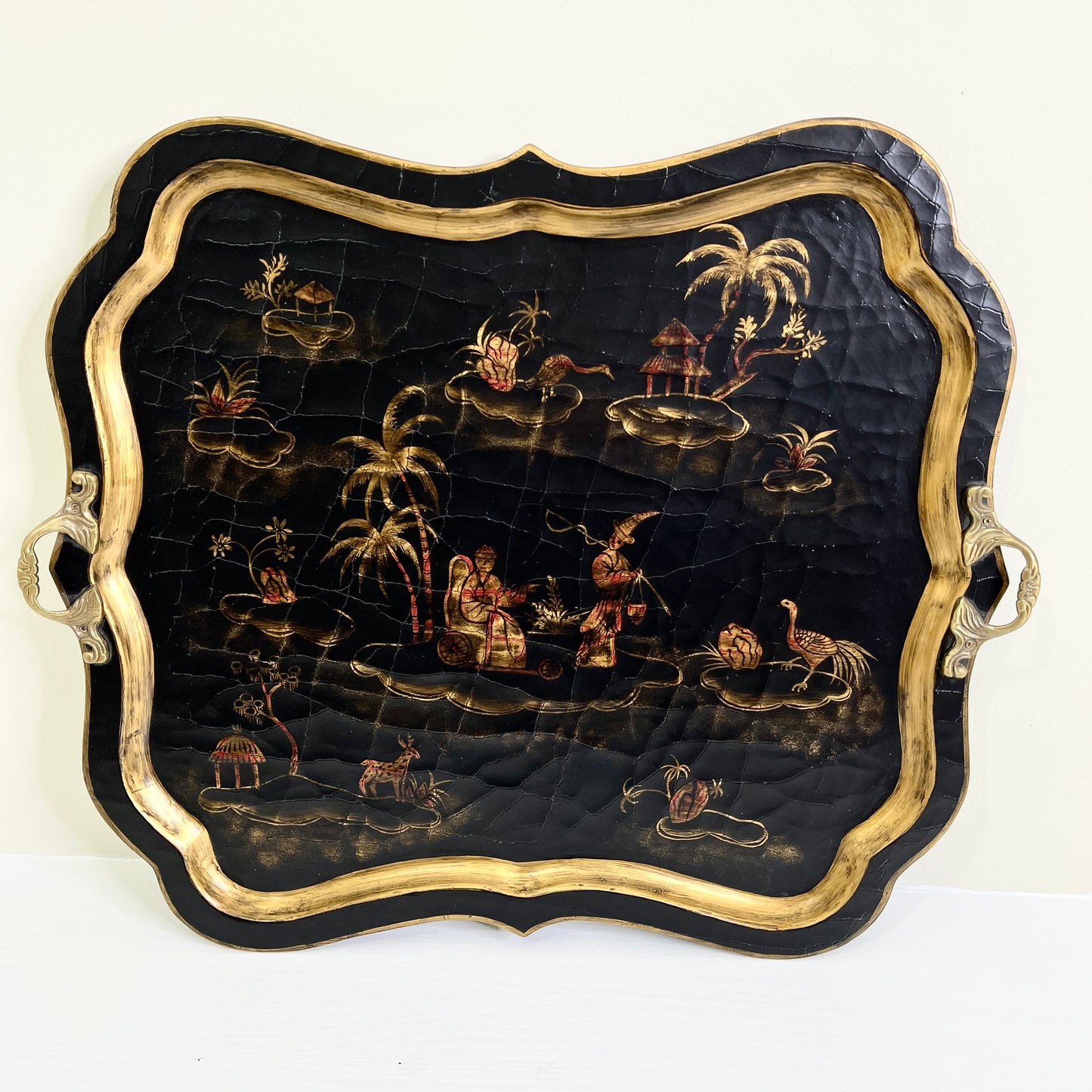 Chinoiserie Crackle Finish Tray