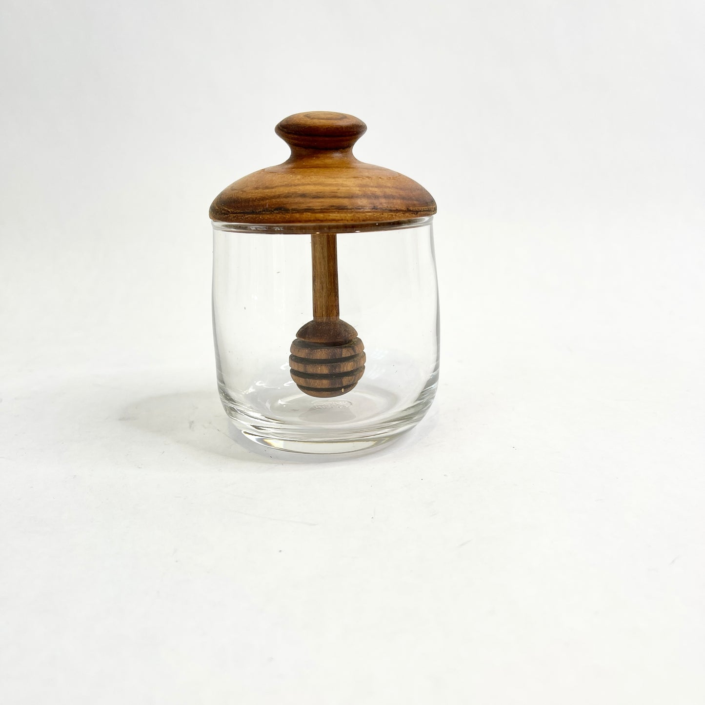 Honey Jar - Teak & Glass