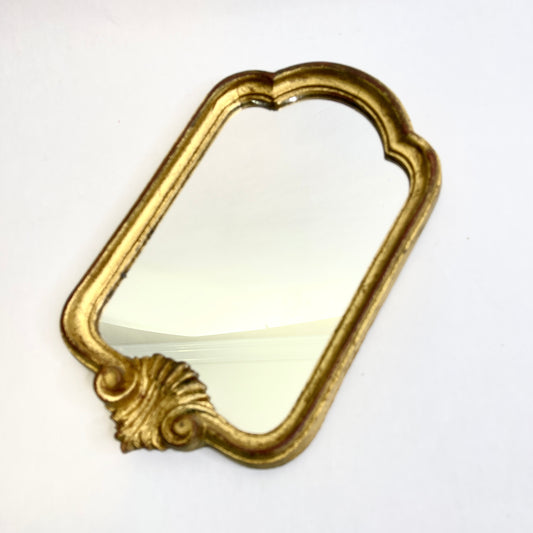 Vintage Gilt Shell Mirror - Made in Italy