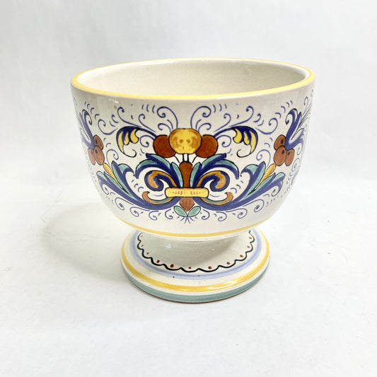 Vintage DeRuta Ceramiche Pedestal Bowl