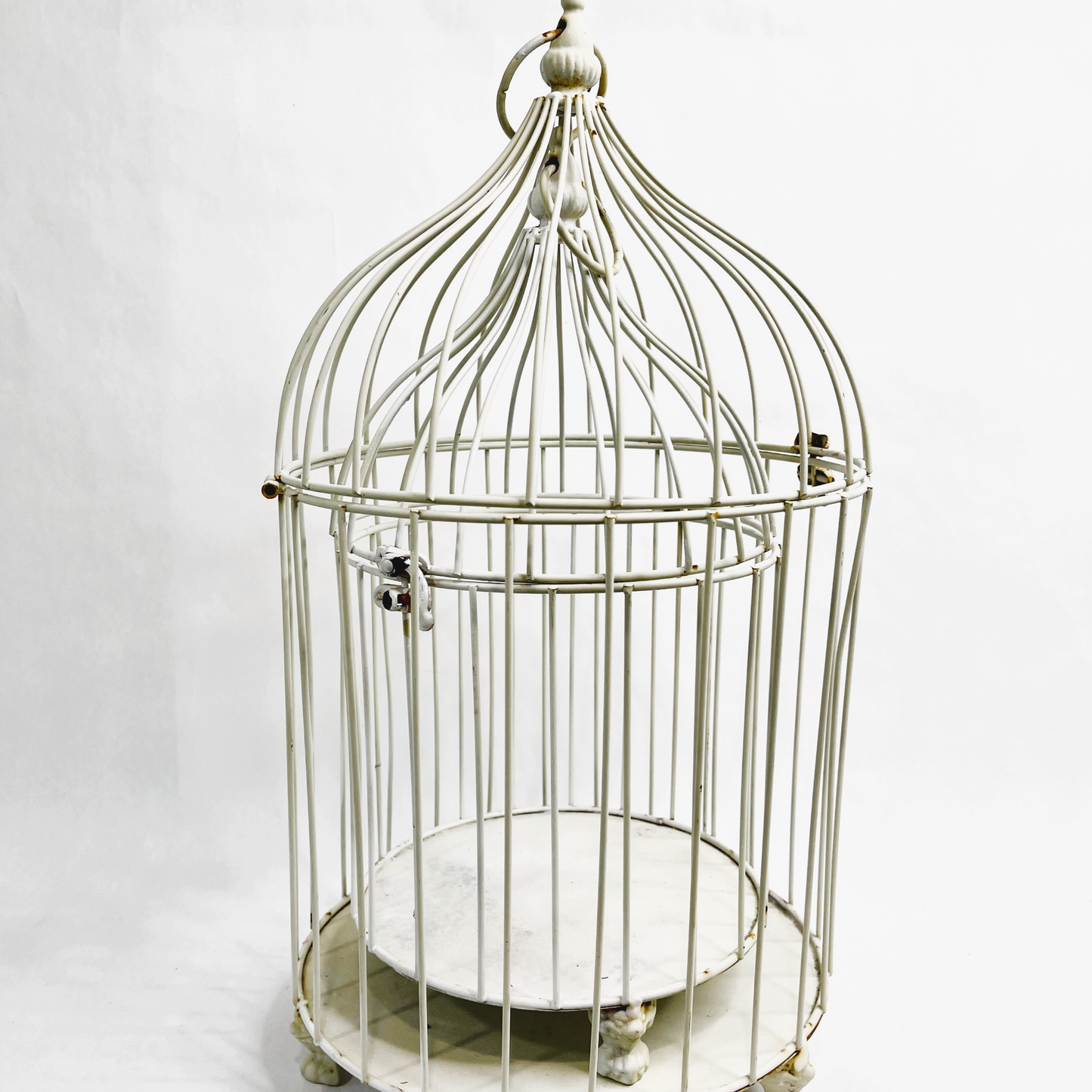 Vintage White Bird Cages