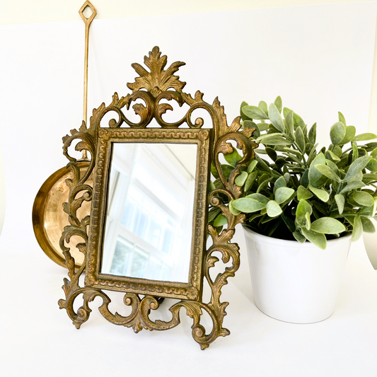 Brass Vanity Mirror - Vintage Mirror