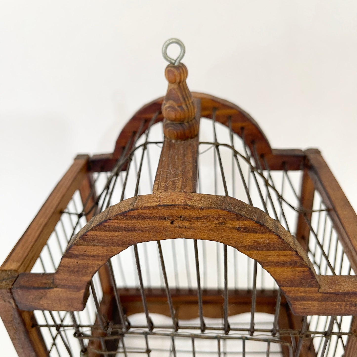 Antique Birdcage - One of a Kind - Wood and Wire