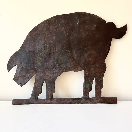 Vintage Pig Silhouette - Heavy Vintage Iron