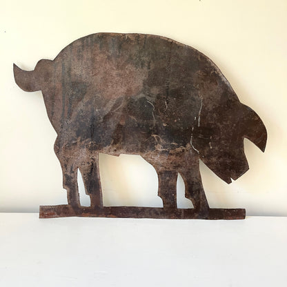 Vintage Pig Silhouette - Heavy Vintage Iron