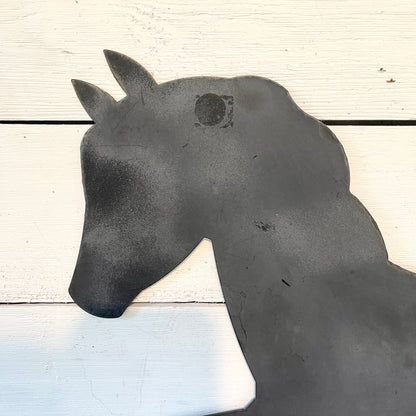 Vintage Horse Silhouette - Wrought Iron Yard Art